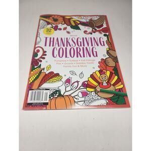 Thanksgiving Coloring 32 Festive Designs Pumpkins Turkey Fall Foliage Family Fun